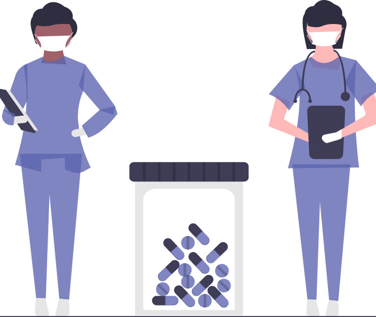 Doctors and Medication Illustration